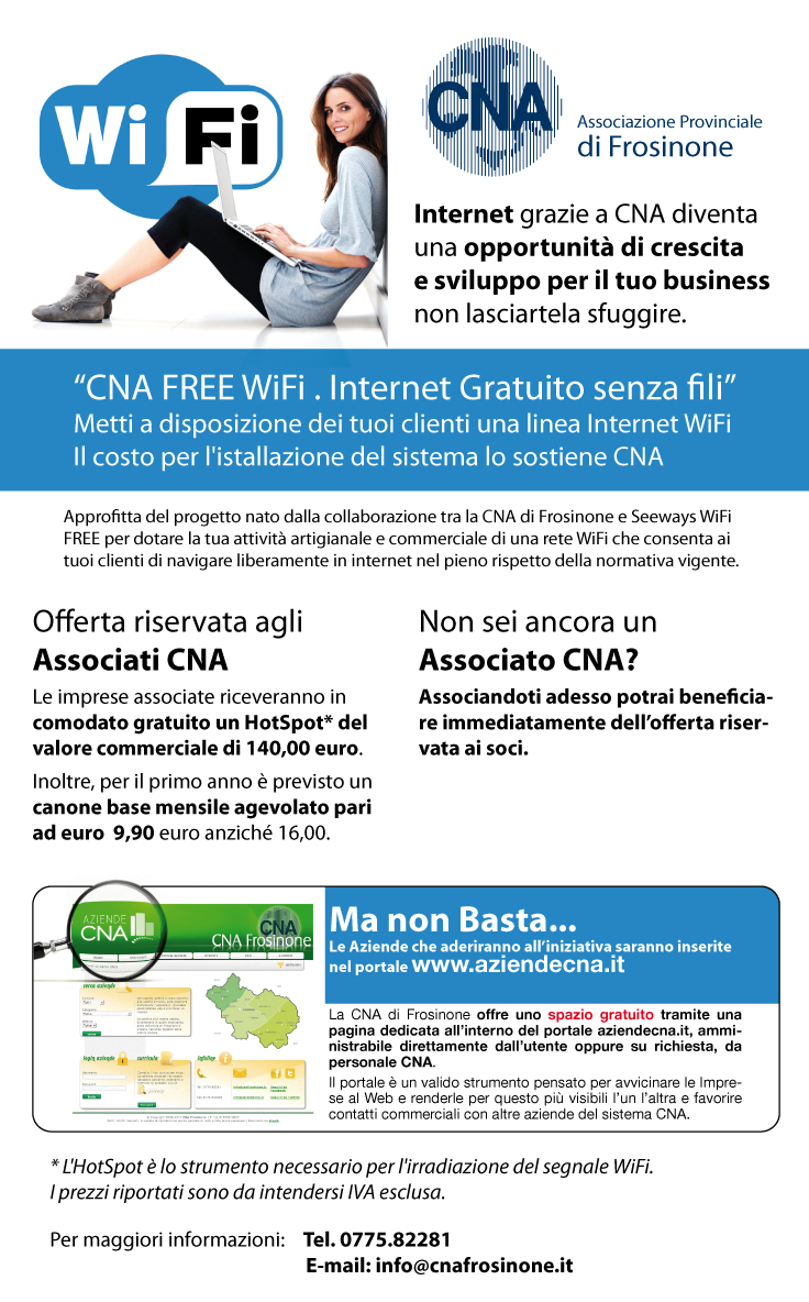 Featured image for ““CNA FREE WiFi . Internet Gratuito senza fili” – 2012”