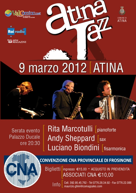 Featured image for “AtinaJazz – Concerto del 9 marzo, biglietti scontati del 30% per i soci CNA”