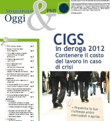 Featured image for “Pubblicato il numero di marzo 2012 di “Artigianato&PMI Oggi””